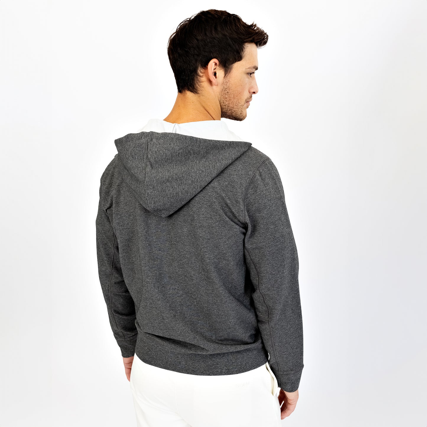 Chris ¼ Zip Hooded Pullover - Charcoal