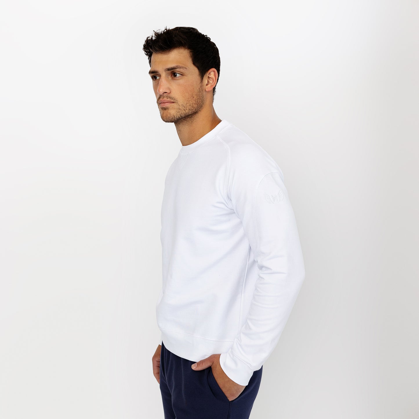 James Crew Neck Sweatshirt - White