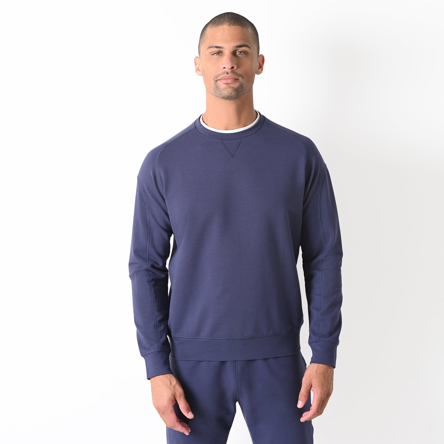 Charles Crew Neck Sweatshirt - Navy