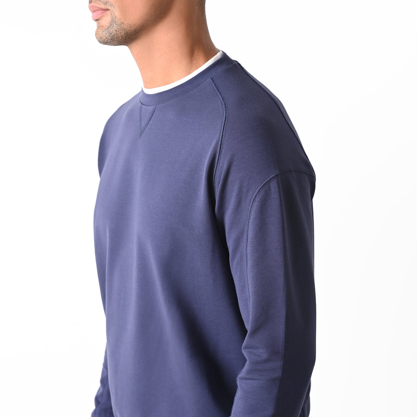 Charles Crew Neck Sweatshirt - Navy